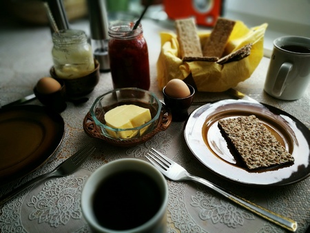 Morning breakfast, healthy lifestyle.の素材