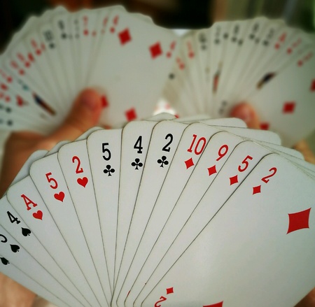 The bridge cards game.の素材