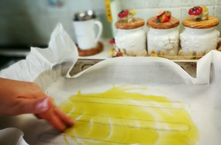 Polish traditional cuisine. Prepare tasty zander fish with dill and parsley leaves.の素材