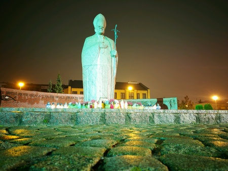 Sculpture Saint John Paul II on Gdansk Zaspa, Poland.の素材
