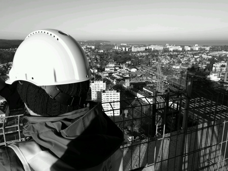 Taking photographs. Rooftops and architecture of Gdansk, Poland.の素材