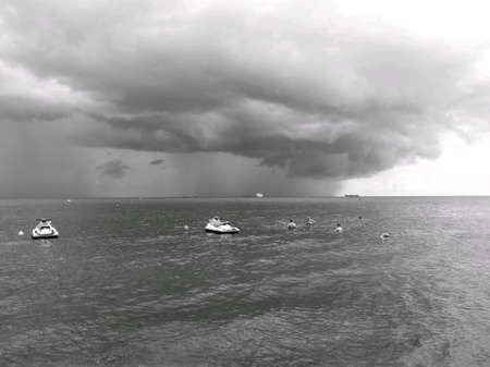 Storm on the beach. Gdansk, Poland.