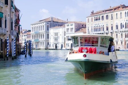 Vaporetto in Venice Grand Canalのeditorial素材