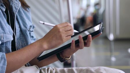 mobile tablet stock image footageの写真素材