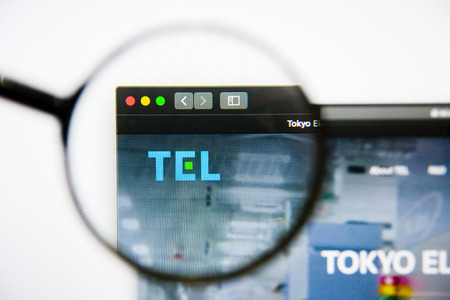 Los Angeles, California, USA - 25 January 2019: Tokyo Electron website homepage. Tokyo Electron logo visible on display screen.のeditorial素材