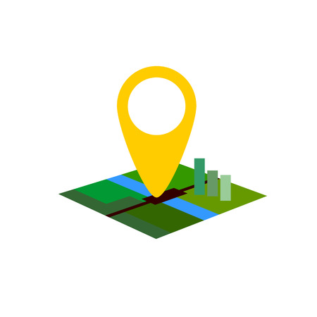 color location map on white background flat vector iconのイラスト素材