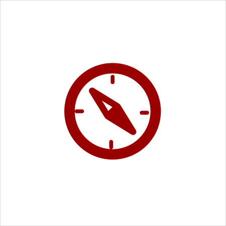 Color compass vector line icon on white backgroundのイラスト素材