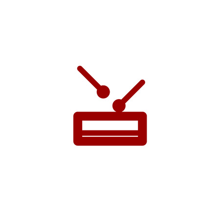 Colored drum line vector icon on white backgroundのイラスト素材