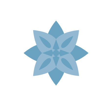 Yoga floral pattern Buddhism, computer icon web button business badge or label as sticker on white backgroundのイラスト素材