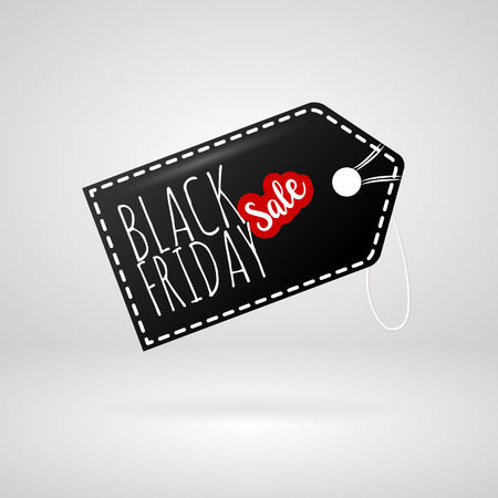 Black Friday sales label tag. Vector, grouped for easy editing. No open shapes or paths. Black friday design, sale, discount, advertising, marketing price tag. Clothes, furnishings, cars, food saleのイラスト素材