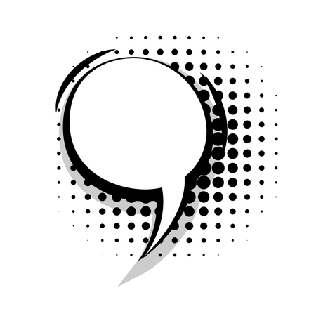 Blank template comic speech line round bubble halftone dot background style pop art. Comic dialog empty cloud, space text style pop art. Creative composition idea conversation comic sketch explosionのイラスト素材