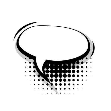 Blank template comic speech oval lines bubble halftone dot background style pop art. Comic dialog empty cloud, space text style pop art. Creative composition idea conversation comic sketch explosionのイラスト素材