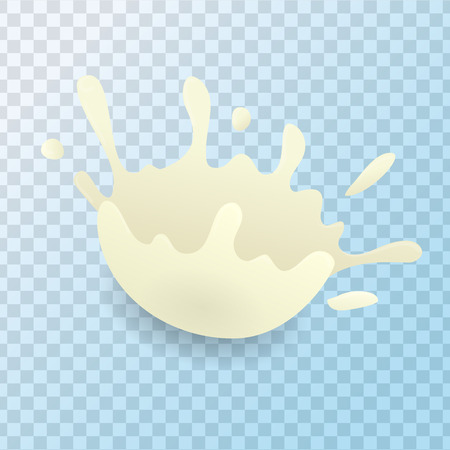 Milk cream drop splash templateのイラスト素材
