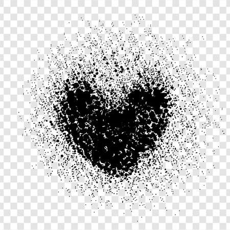 Noise vortex pile black heartのイラスト素材