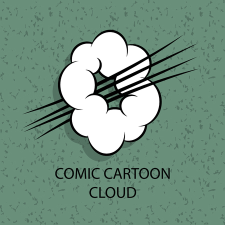 Comic cartoon speed cloud balloonのイラスト素材