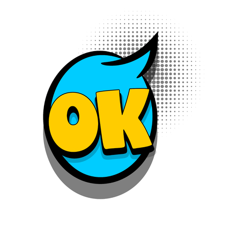 Comic book text bubble advertising OKのイラスト素材