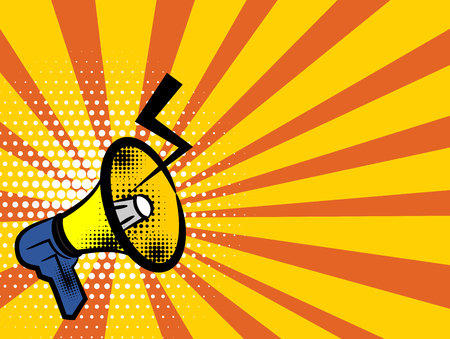 Colored Pop-Art Style red yellow backgroundのイラスト素材