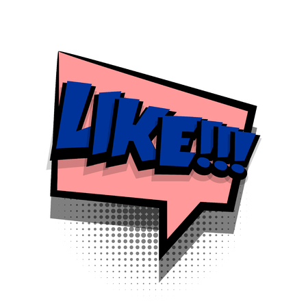 Comic text speech bubble phrase likeのイラスト素材