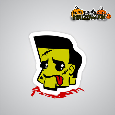Helloween evil voodoo doll pop art comicのイラスト素材