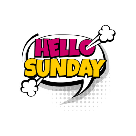 Comic text speech bubble pop art week dayのイラスト素材