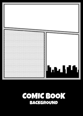 Comic book pop art monochrome mock upのイラスト素材
