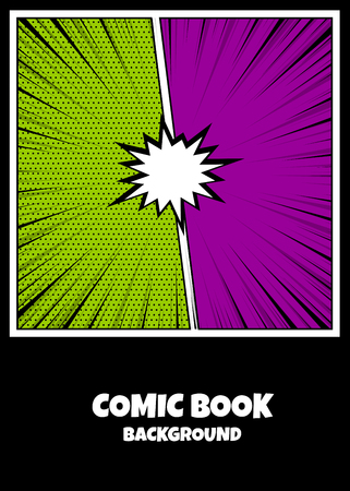 Color comics book cover vertical backdropのイラスト素材