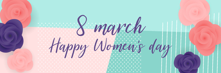 Mint color rose bud vector women's day greeting card design.のイラスト素材