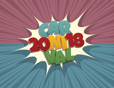 Carnival vintage poster pop art comic textのイラスト素材