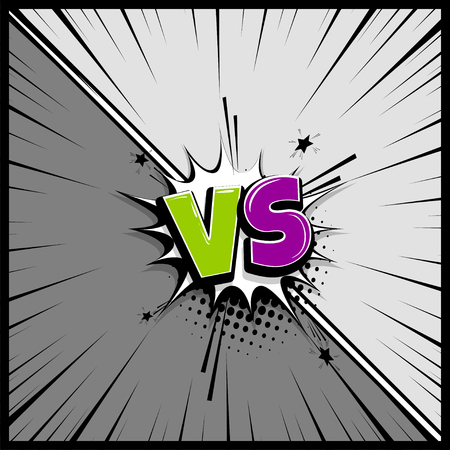Versus empty speech box textのイラスト素材