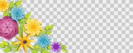 Paper origami flower vectorのイラスト素材