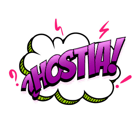 Spanish language comic text sound pop artのイラスト素材