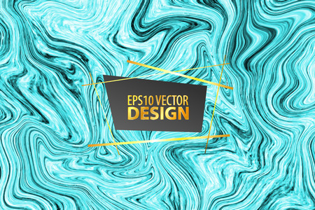 Marble blue texture tile pattern. Watercolor background vector illustration. Grunge aquamarine liquid stains. Vintage floor stone texture. Marbling counter design for kitchen and bathroomのイラスト素材