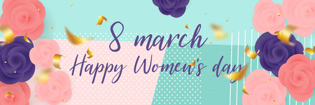 8 march rose happy womans dayのイラスト素材