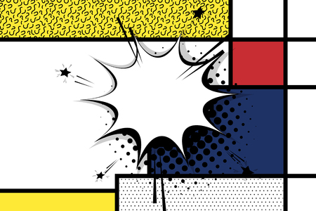 Comic text empty speech bubble pop artのイラスト素材