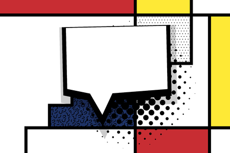 Comic text empty speech bubble pop artのイラスト素材