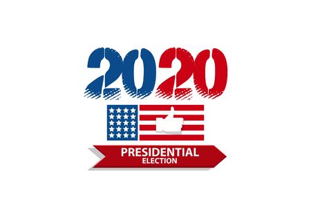 2020 Vote in USA american president banner