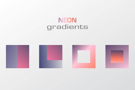 Abstract pastel gradient colors simple figure isolatedのイラスト素材