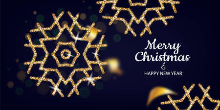 Merry Christmas and Happy New Year holiday invite poster