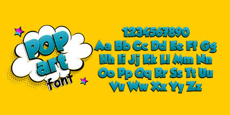 Comic book pop art super hero fontのイラスト素材