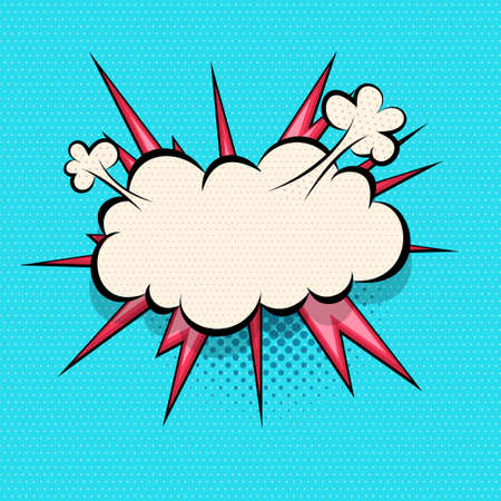 Yellow comics speech bubble for text