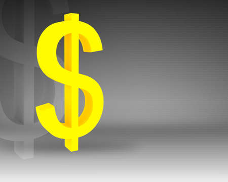 Symbol of the American dollar on an abstract backgroundの写真素材