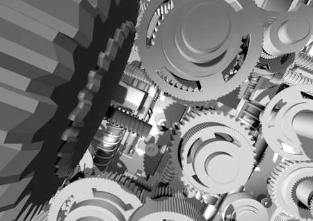 The three-dimensional model of an abstract arrangement of a gear