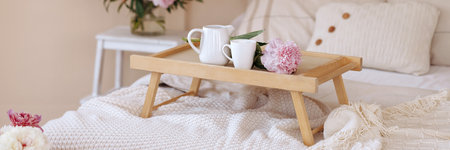 Bouquet of flowers in home interior