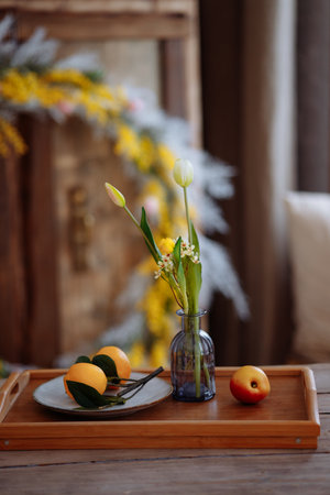 Composition of decorative home interior items.の写真素材