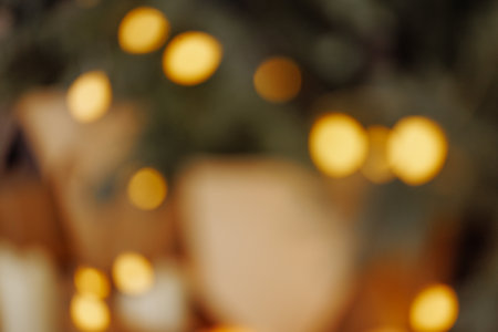 Abstract christmas background in bokeh.の写真素材