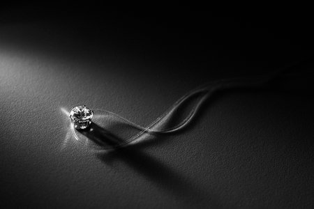 Minimalist Close-Up of a Diamond Necklaceの写真素材