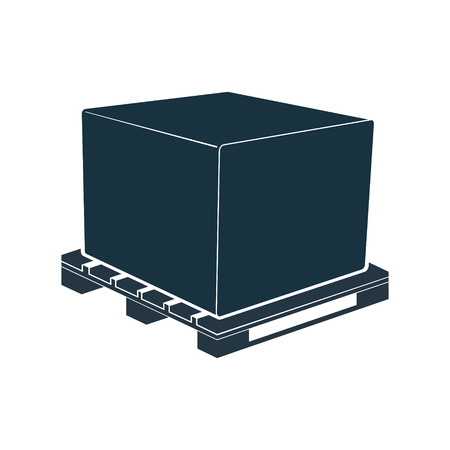 The pallet for transport and storage crates, boxes. Vector illustration.のイラスト素材