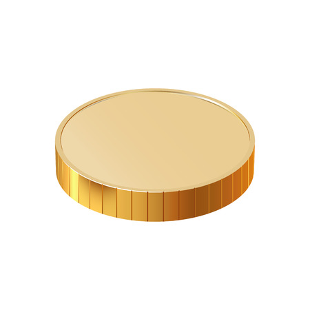 A stack of round gold coins. Vector illustration.のイラスト素材