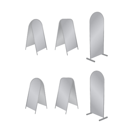 advertising pillar of different designs. Vector illustration.のイラスト素材