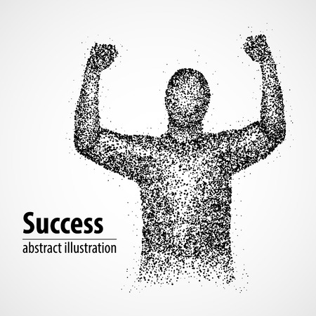 Abstract successful man from circles.のイラスト素材